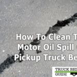 clean oil from truck bed