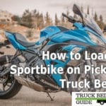 sports bike on truck bed