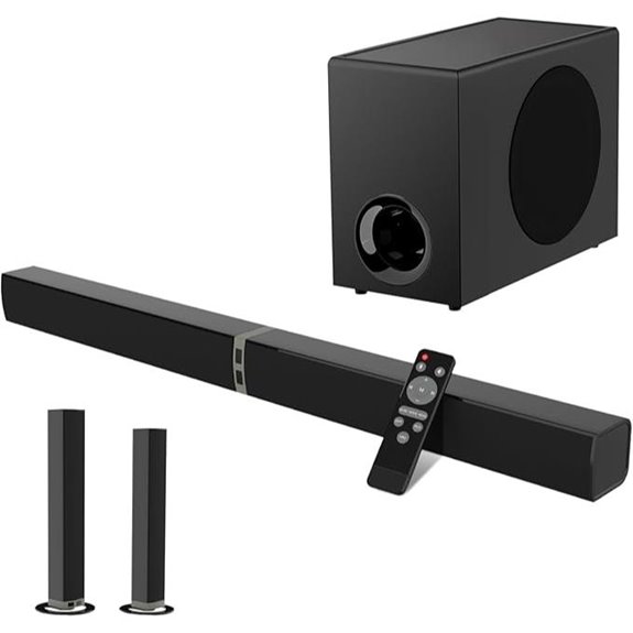 MZEIBO 120W Sound Bar with Subwoofer and Bluetooth