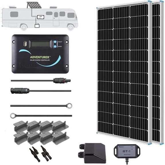 Renogy 200W Monocrystalline RV Solar Panel Kit