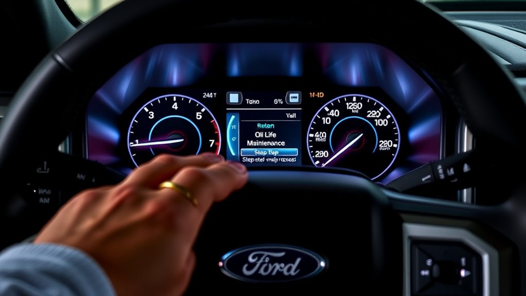 access vehicle maintenance menu