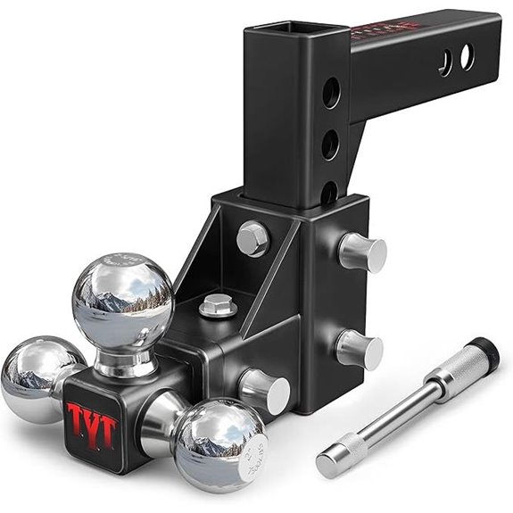 TYT Adjustable Tri-Ball Hitch for 2-Inch Receiver