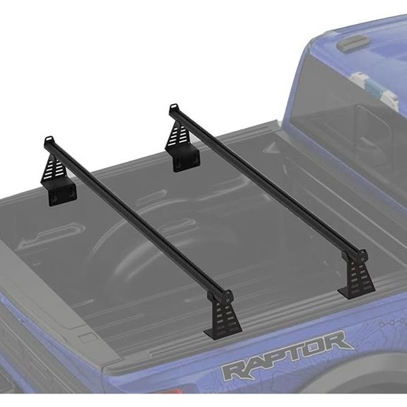 Adjustable 65.4” Truck Bed Rack Cross Bars (2-Pack)