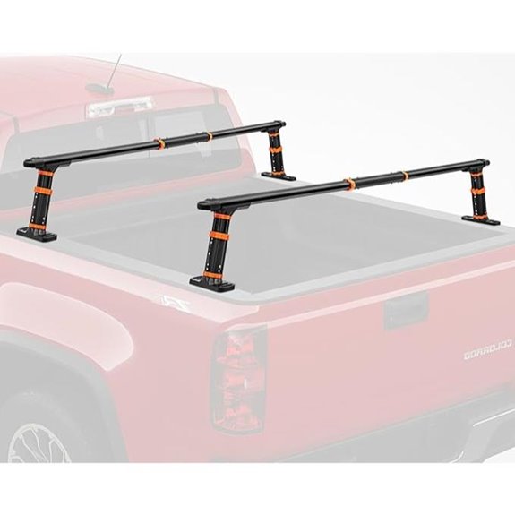Adjustable Aluminum Truck Bed Ladder Rack 800LB Capacity