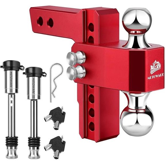 METOWARE Adjustable Aluminum Trailer Hitch 14K Capacity