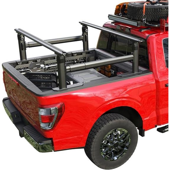 Adjustable Aluminum Truck Ladder Rack for Ford Ram Chevy