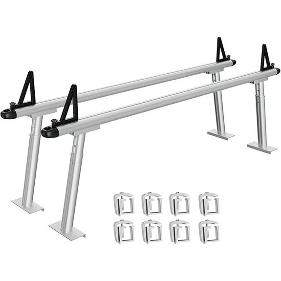 Adjustable Aluminum Truck Ladder Rack 800 lbs Capacity