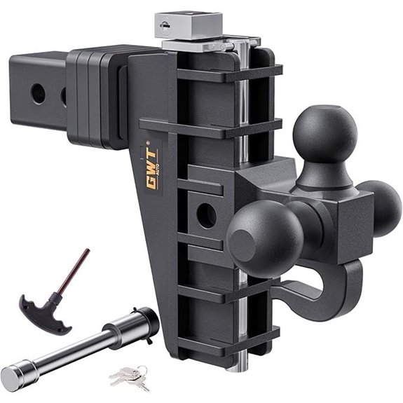 Heavy Duty Adjustable Trailer Hitch with Hook