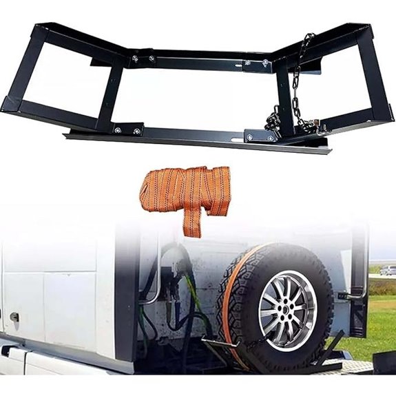 Adjustable Semi Truck Spare Tire Carrier