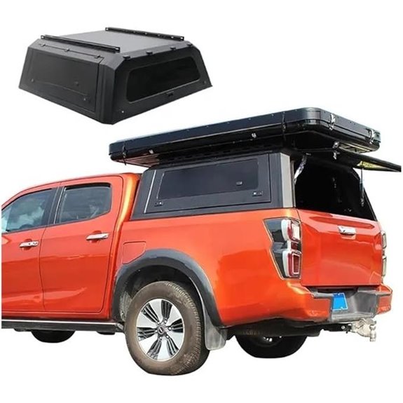 Chevrolet Short Bed Aluminum Truck Topper with Sliding Window