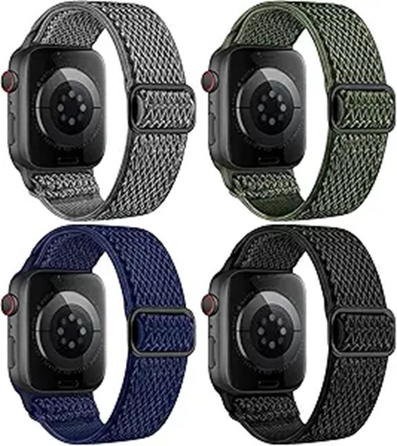 4 Pack Nylon Bands for Apple Watch (All Sizes)