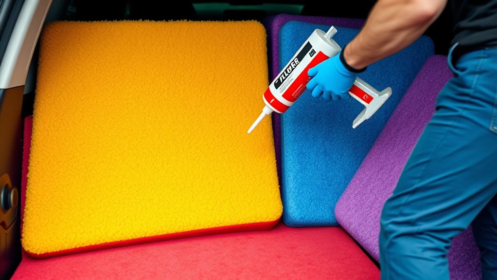 apply adhesive carefully evenly