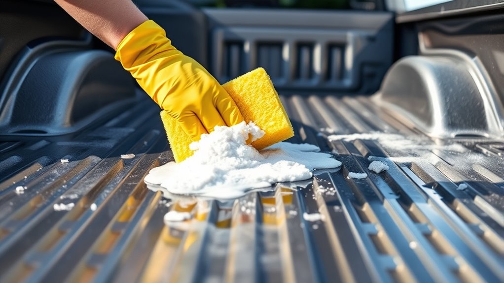 apply cleaner scrub thoroughly