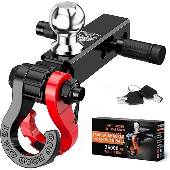 AUTOBOTS Hitch Ball Mount with Shackle & Lock