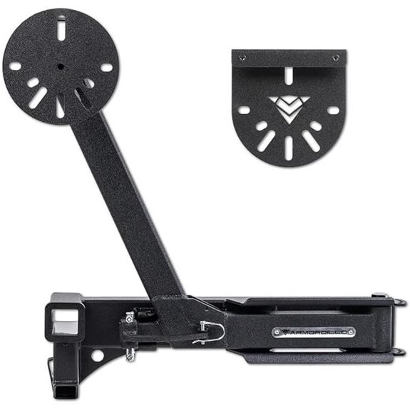 Armordillo Hitch Mount Spare Tire Carrier Black