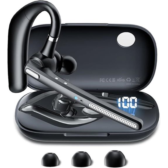 Bluetooth Headset V5.3 with Charging Case
