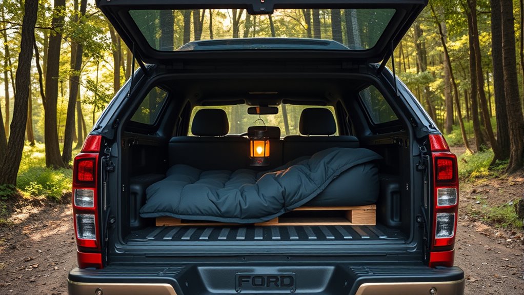 budget bed camping setup