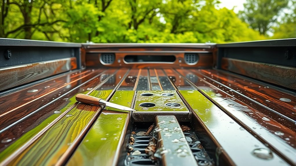 check and clear drainage holes