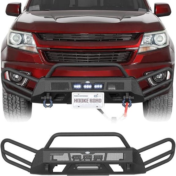 Hooke Road Chevy Colorado Stubby Front Bumper with Winch