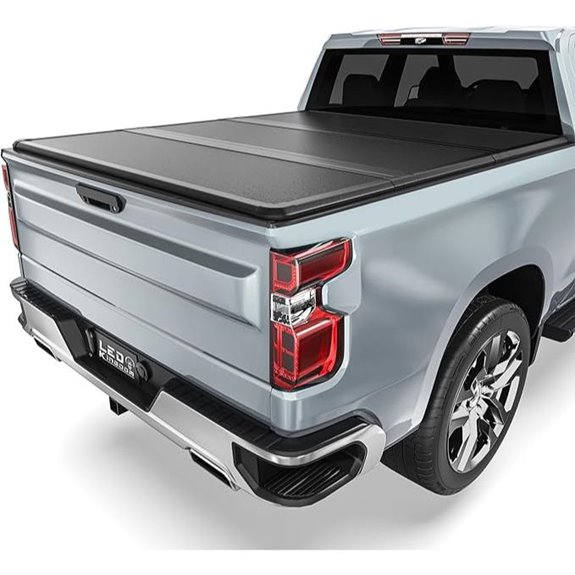LEDKINGDOMUS Folding Truck Bed Tonneau Cover for Chevy Silverado