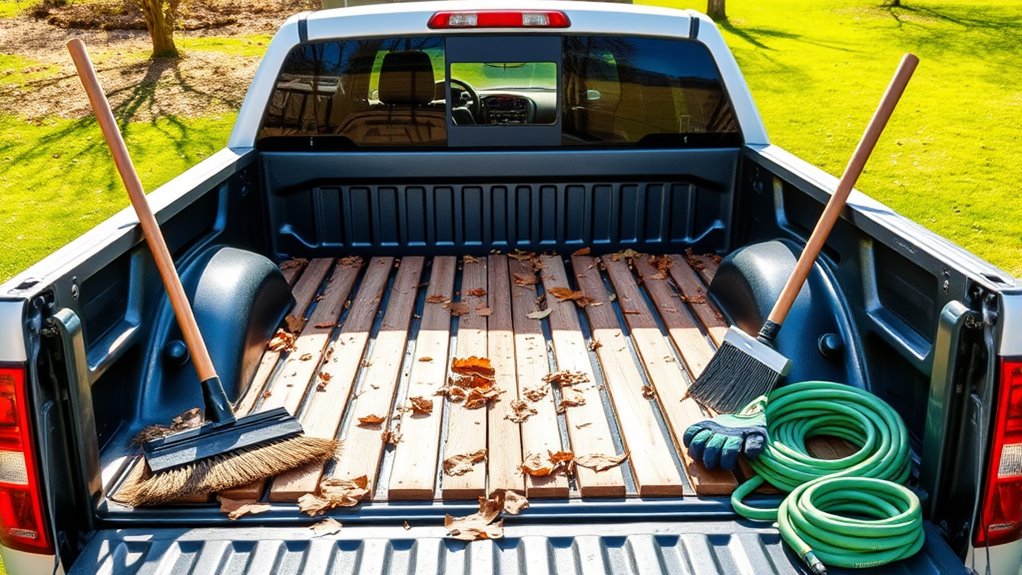 clear debris and inspect surface