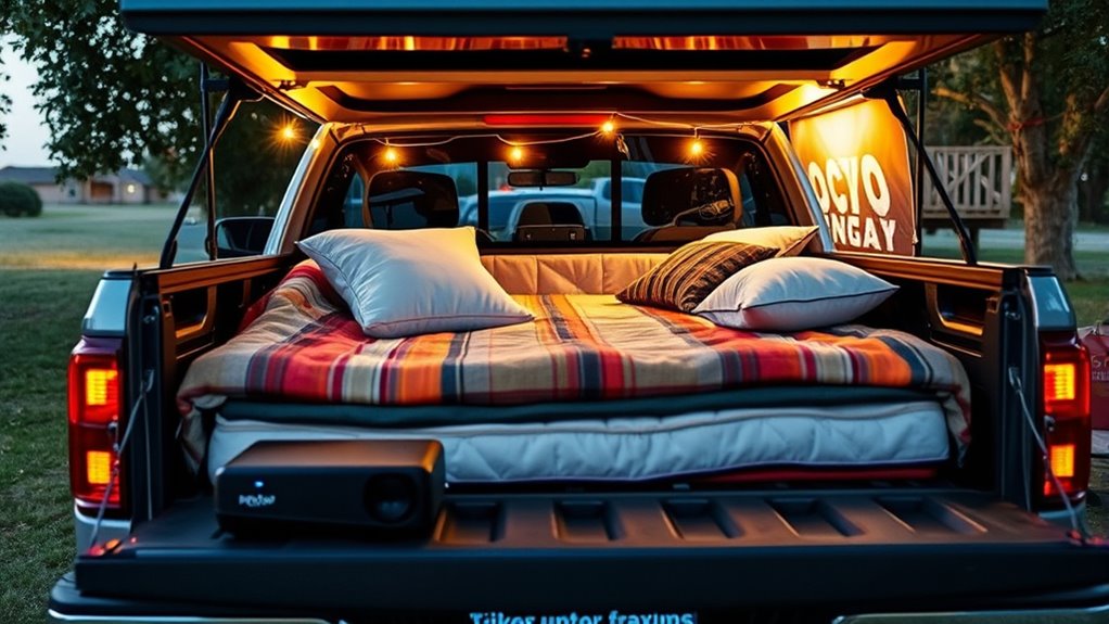 comfortable truck bed lounge