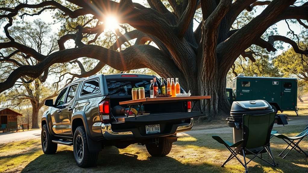 diy flip up truck bed table