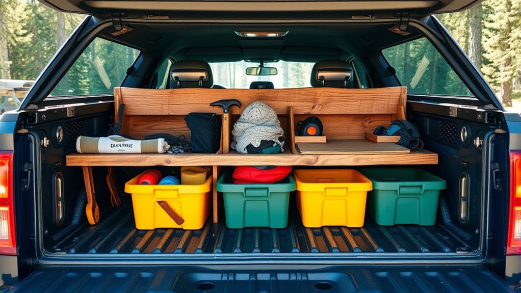 diy scrap wood truck dividers