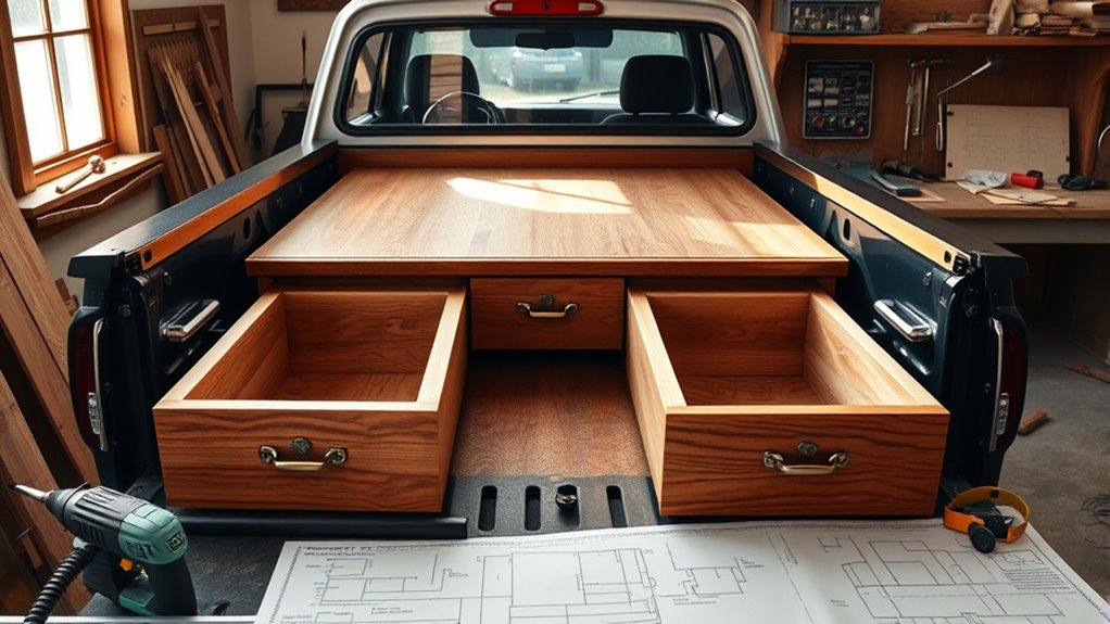 diy truck bed drawers