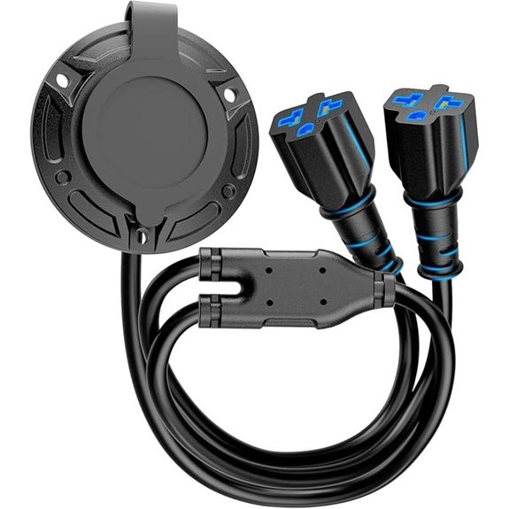 Heavy-Duty RV Shore Power Inlet with Adapters