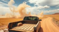 dusty desert truck bed