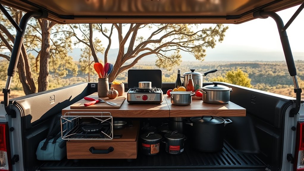 efficient truck bed kitchen