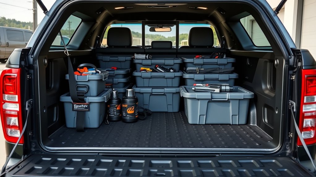 efficient truck bed organization