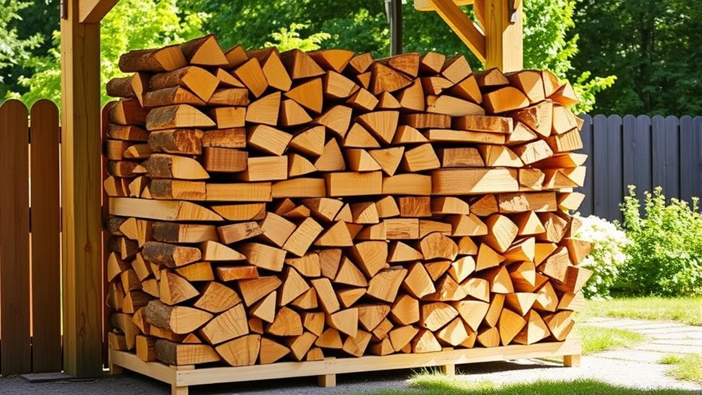 elevate and support firewood