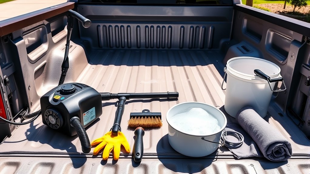 essential truck bed cleaning tools