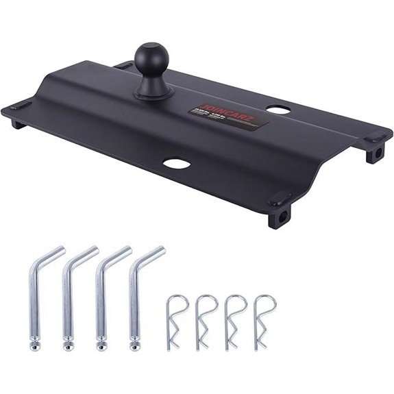 Gooseneck Hitch Ball Plate for 5th Wheel Rails