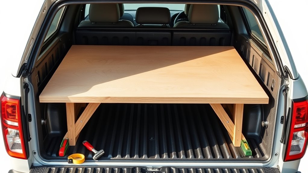 fold down truck bed workbench