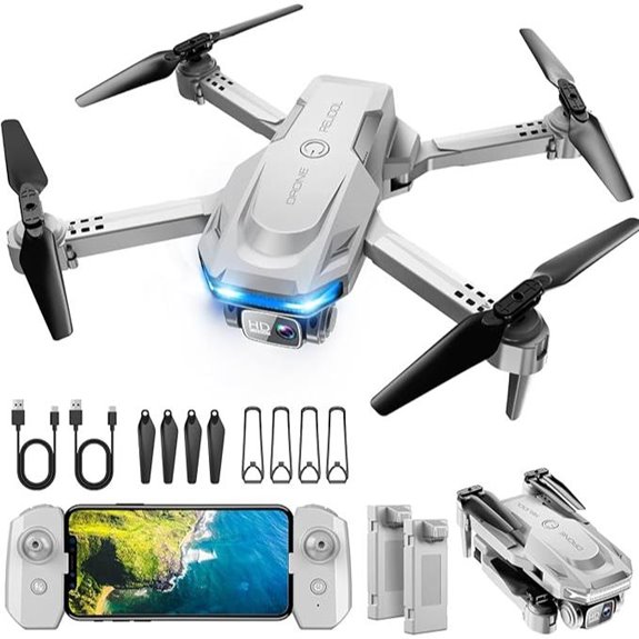 Foldable 1080P Drone with Gesture Control & 2 Batteries