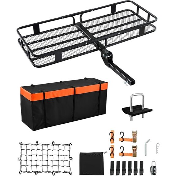 VEVOR Folding Hitch Cargo Carrier with Waterproof Bag