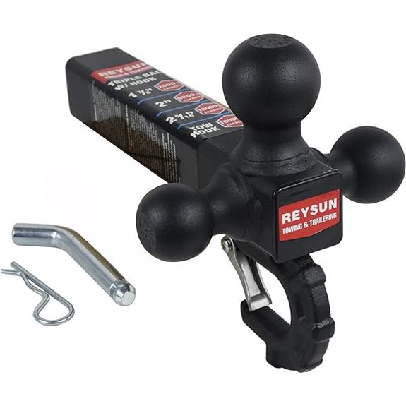 Tri-Ball Forged Trailer Hitch with Lock