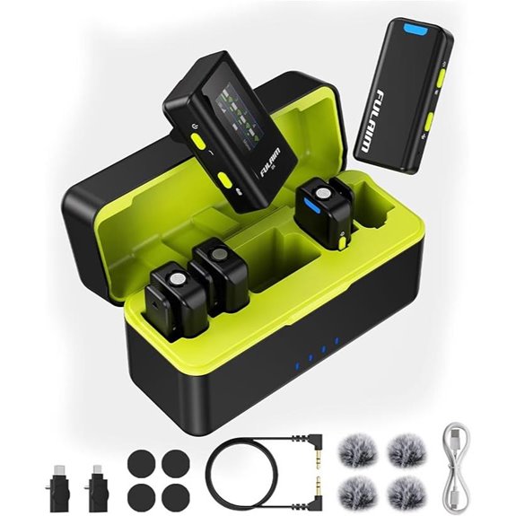 FULAIM X6 Pro Wireless Lavalier Microphones (4 Transmitters)