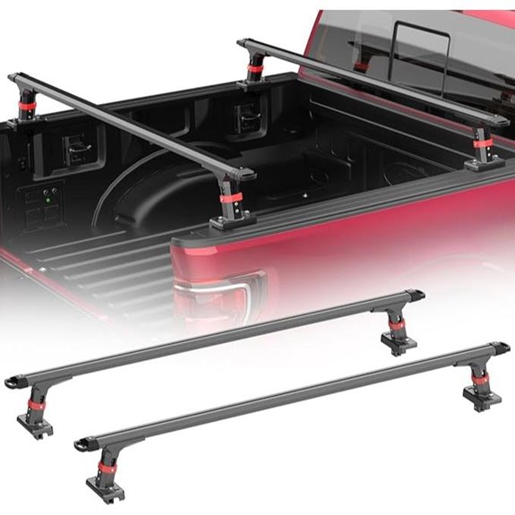 Adjustable Aluminum Truck Bed Ladder Rack (800 lbs)