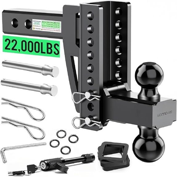 Heavy Duty Adjustable Trailer Hitch 22,000 lbs Towing