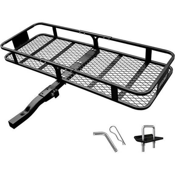 Anti-Abrasion Hitch Cargo Carrier 500lb Black