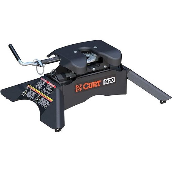CURT 16130 Q20 5th Wheel Hitch 20,000 lbs Black