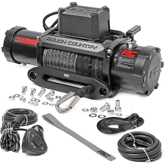 Rough Country 12,000LB Electric Winch with Synthetic Rope