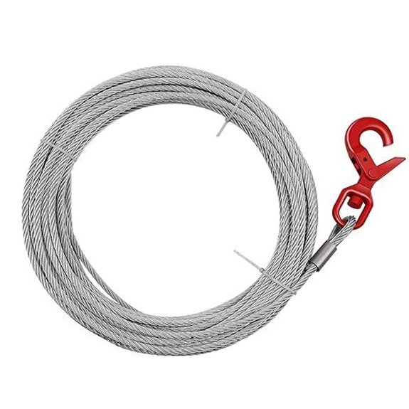 Heavy-Duty Galvanized Steel Winch Cable with Hook