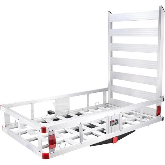 VEVOR Hitch Cargo Carrier with Ramp 500lbs Capacity