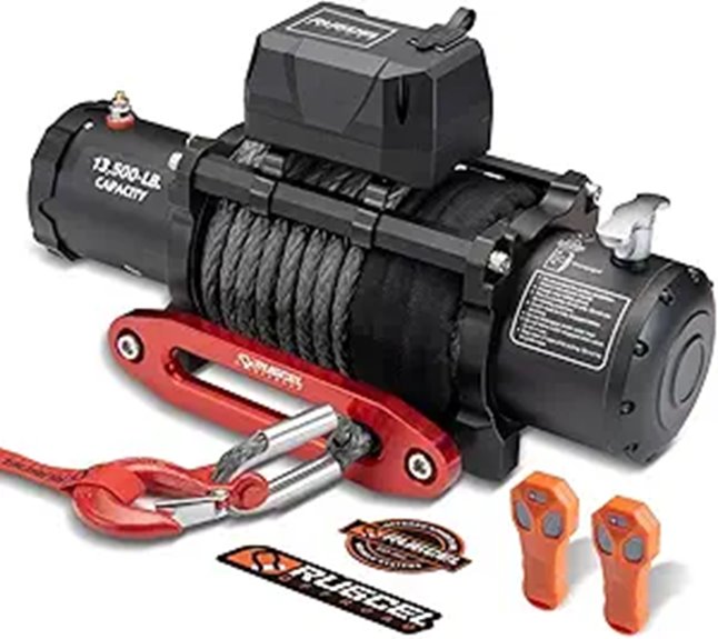 RUGCEL 13500lb Waterproof Electric Truck Winch