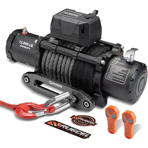 RUGCEL 12,000lb Waterproof Electric Winch with Remote